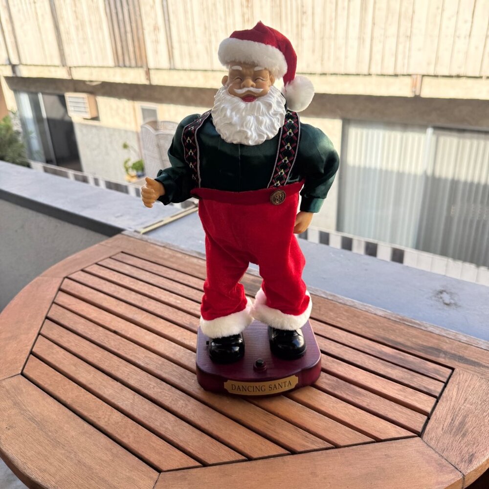 Vintage Animated Dancing Santa Claus Figurine